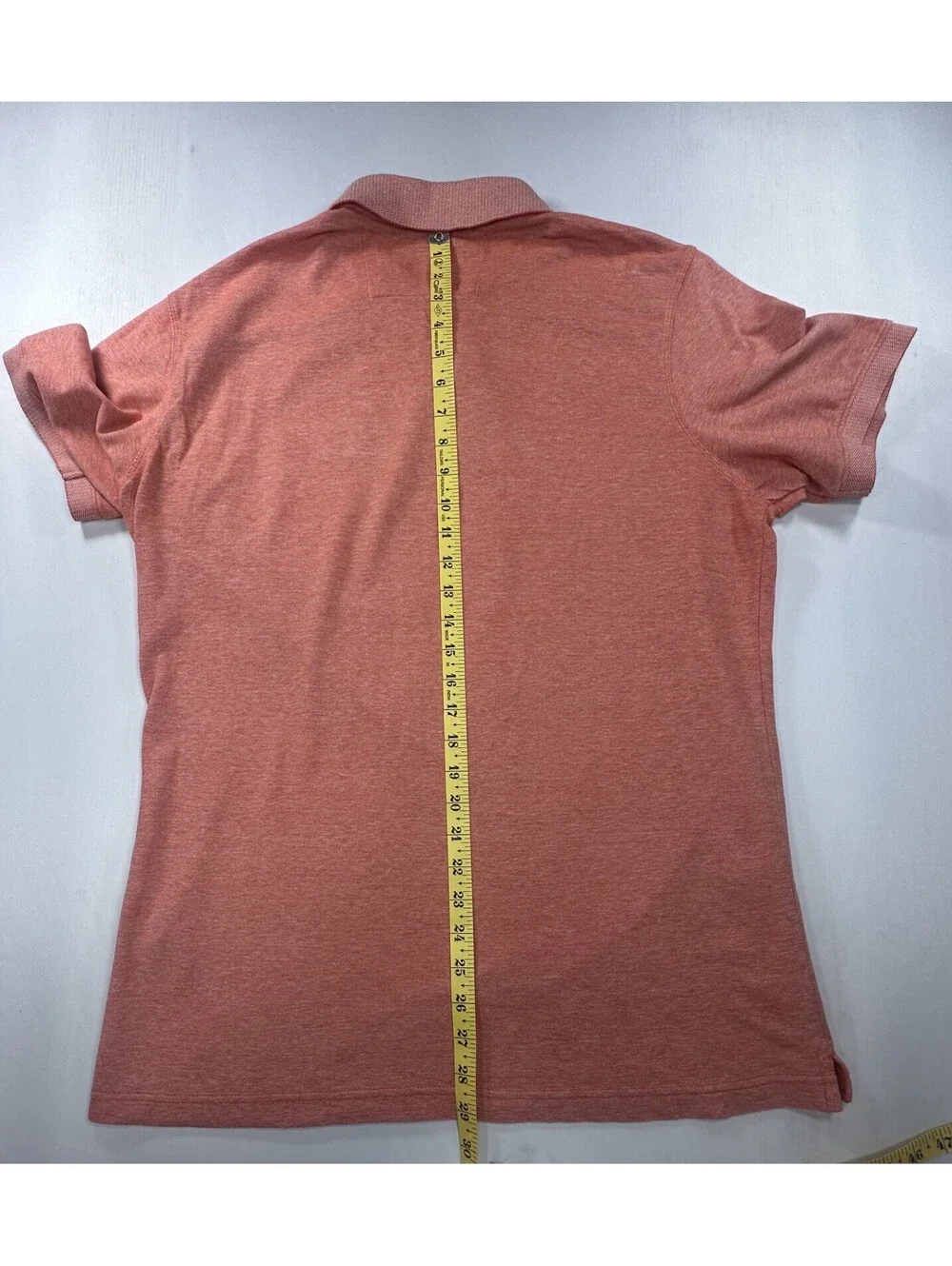 Banana Republic 1/4 Button Cotton Polo Shirt Orange Mens L